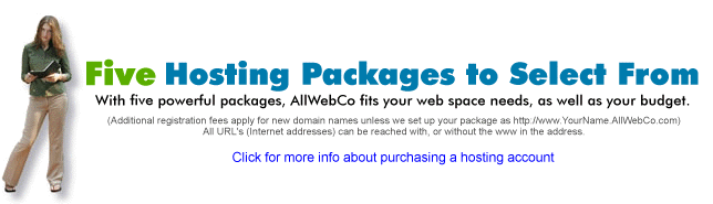 Click for help with purchasing WebSite Hosting